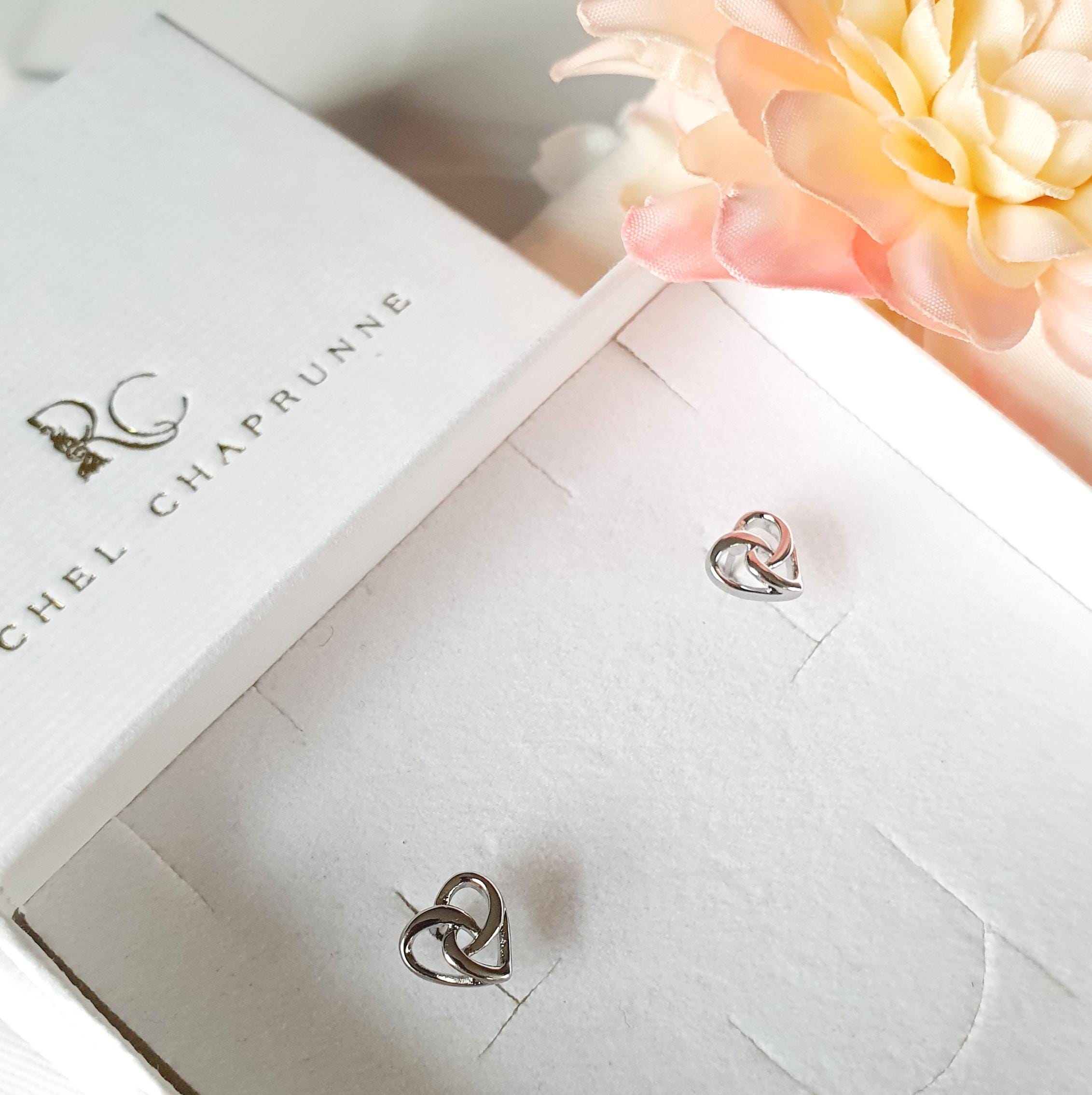 1 Coppia di orecchini di lusso in argento sterling S925 con strass a