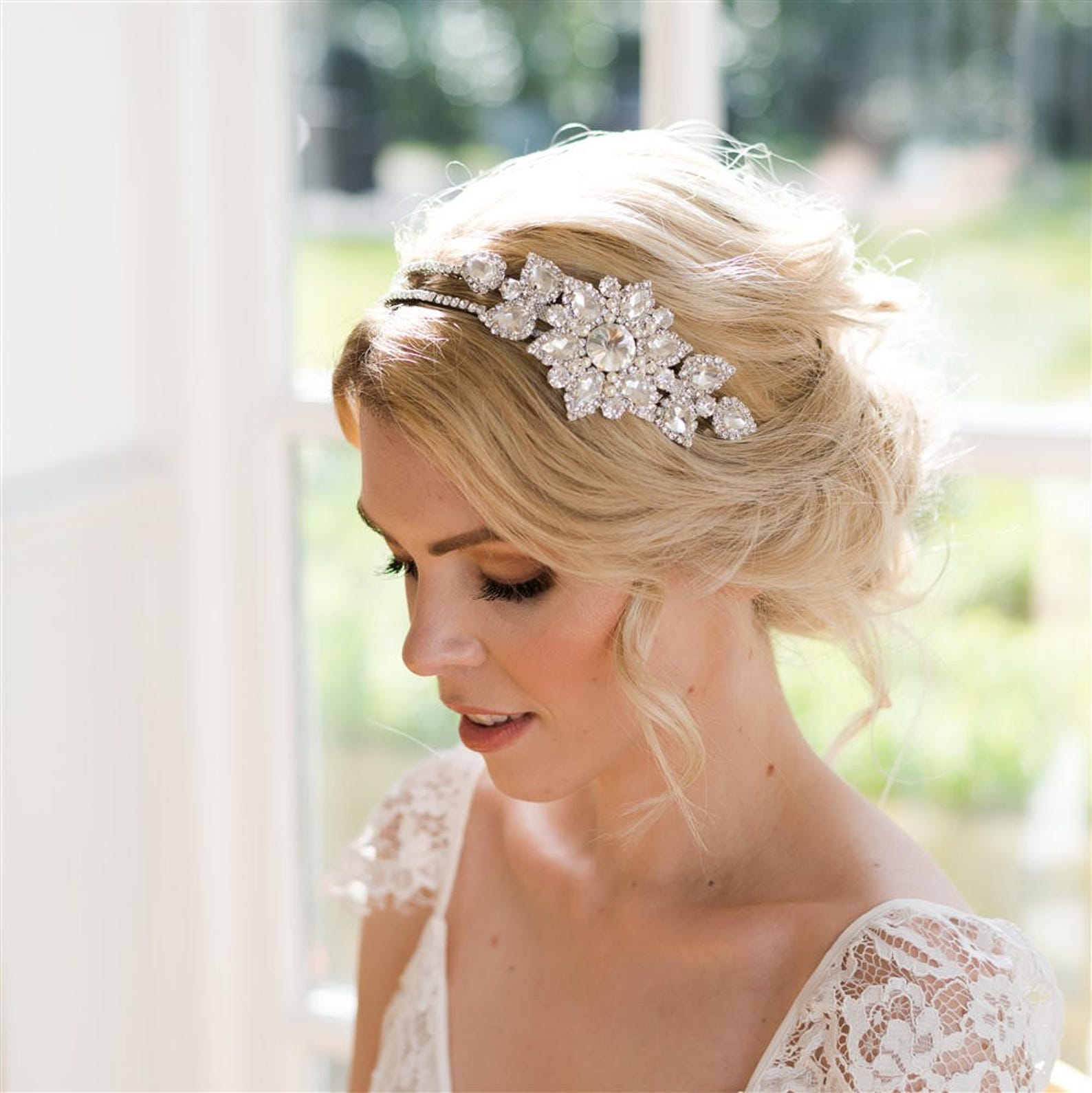 1920s bridal headpiece