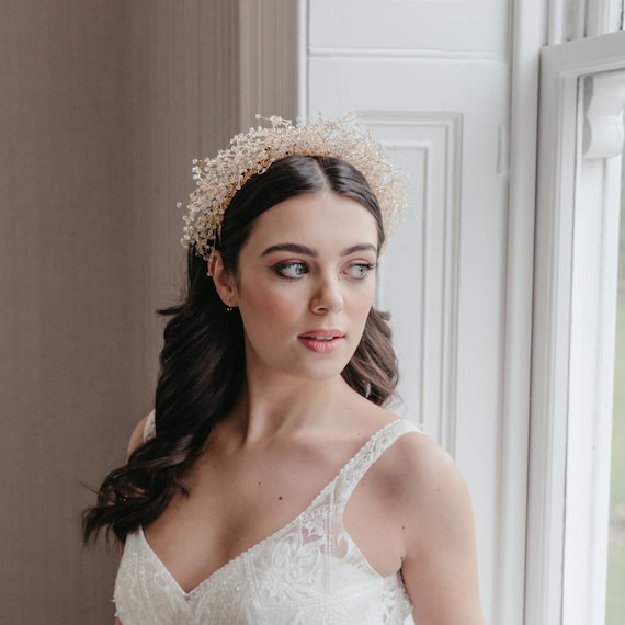 Unique Crystal Wedding Headpiece, Colourful Bridal Crown  display picture 2