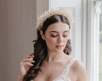 Beautiful wedding headpiece, Rock n roll bride, Luxury bridal crown, bold crystal hairpiece, Unique bride, Statement headpiece, Alternative