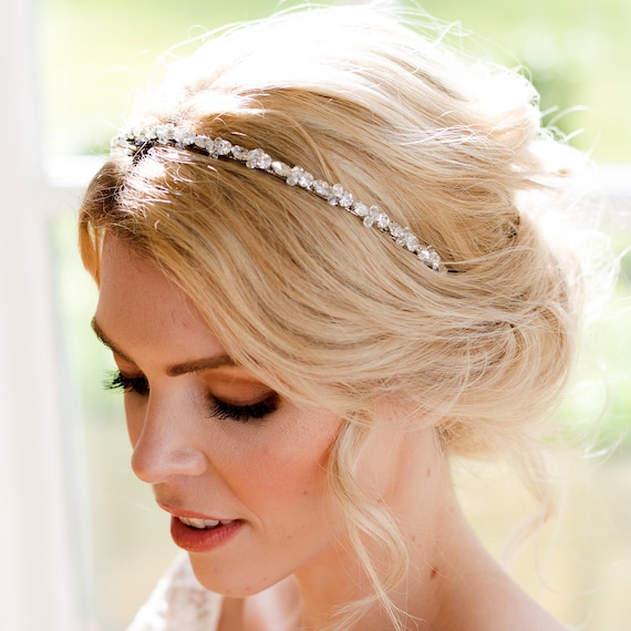 Bridal Halo Headpiece, Wedding Hair Accessory, Crystal  display picture 3