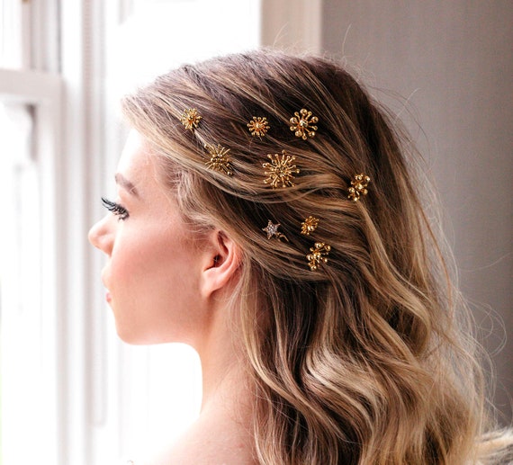 Gold Star Wedding Hair Pins Wedding Star Hair Clip Gold Star - Etsy Gold Star Wedding Hair Pins Wedding Star Hair Clip Gold Star - Etsy