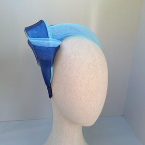Blue fascinator, mother of the bride, special event headpiece, Wedding guest accessory, Races headband, hat alternative, Occasion hairpiece