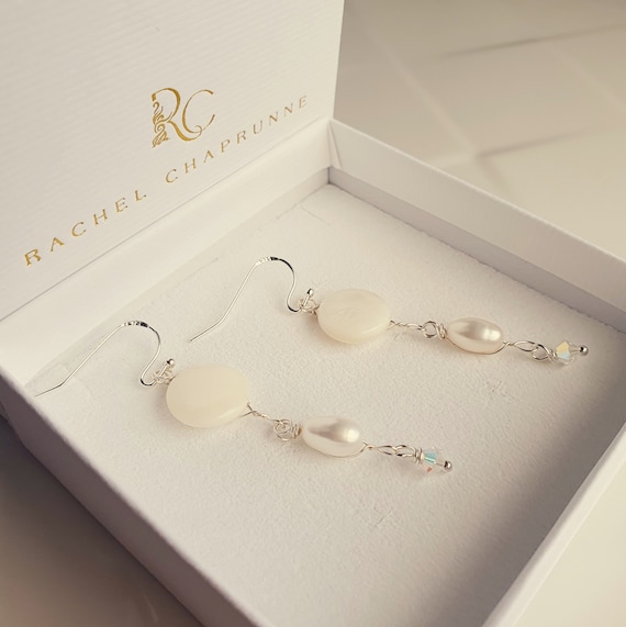 Pearl Drop Earrings Classic Wedding Earrings Delicate Pearl