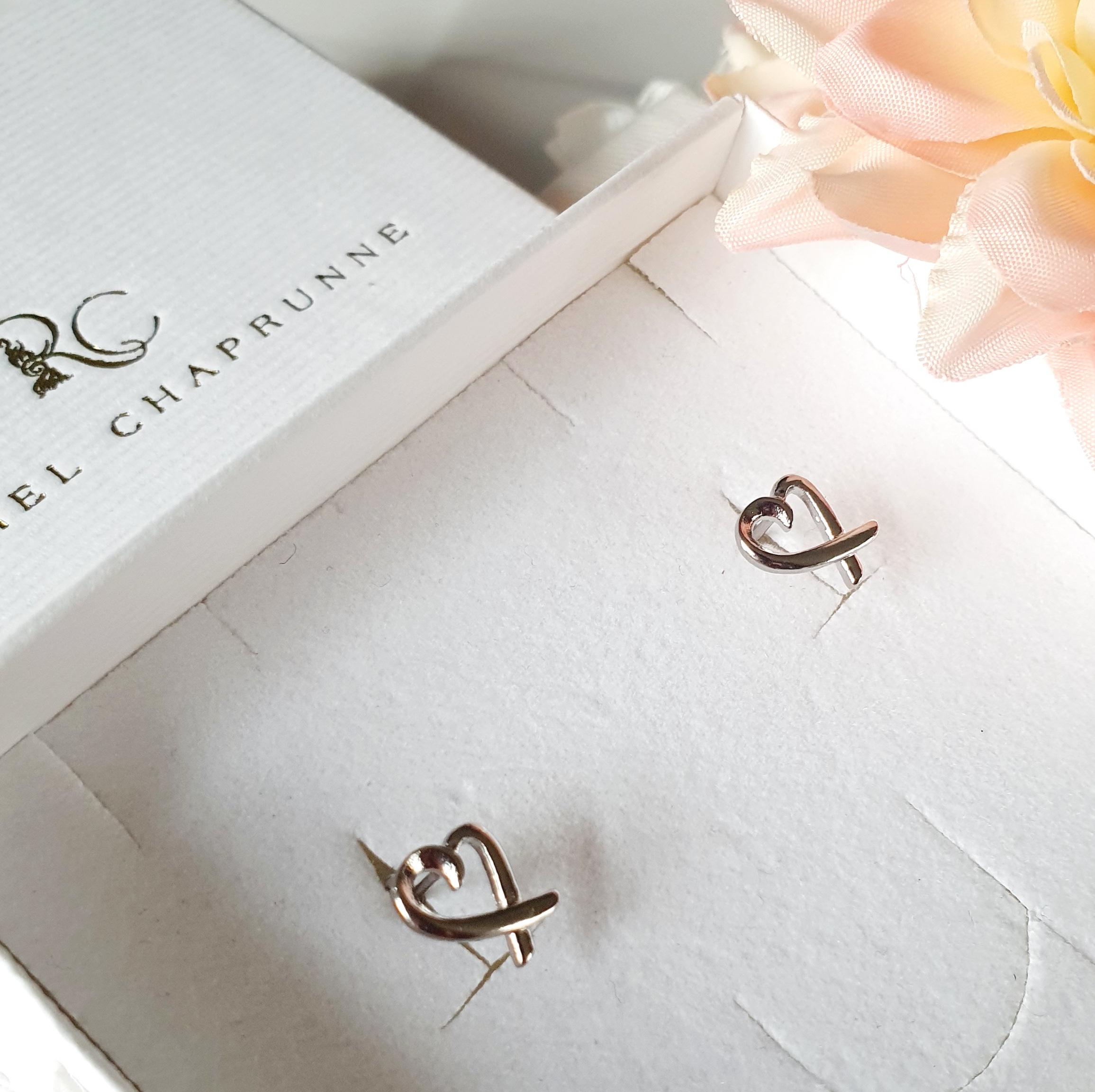 Aoboco Orecchini A Cuore In Argento 925 Con Cristallo Swarovski - 'I Love You' - Viola - Regalo Per Lei - 2