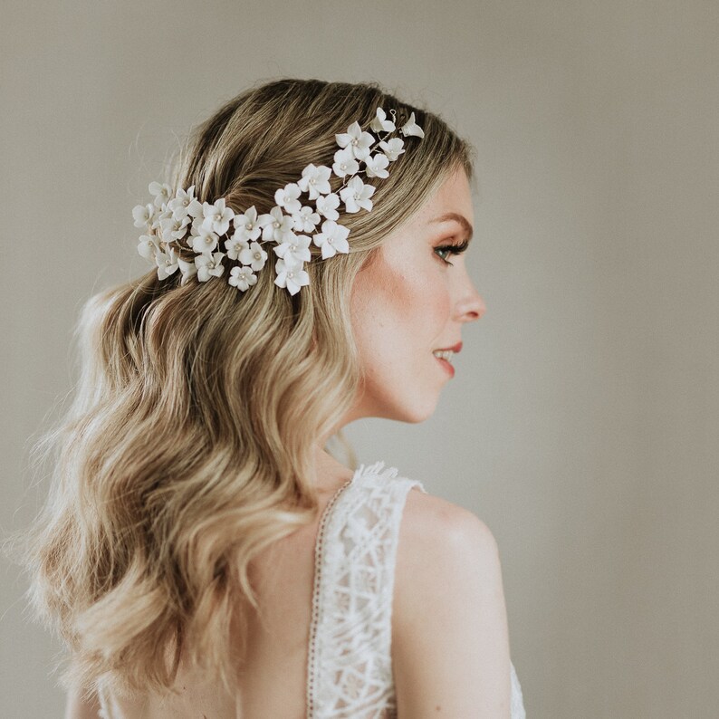 bridal headpieces with flowers