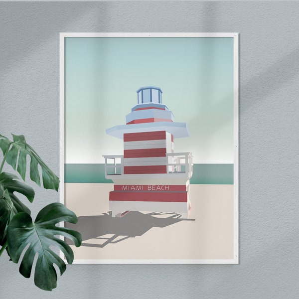 Miami Themed Wall Art Etsy