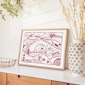 Impression de carte personnalisée du 70e anniversaire | Illustration de vos souvenirs préférés sur mesure | Cadeau d'anniversaire personnalisé | Cadeau pour 70e anniversaire