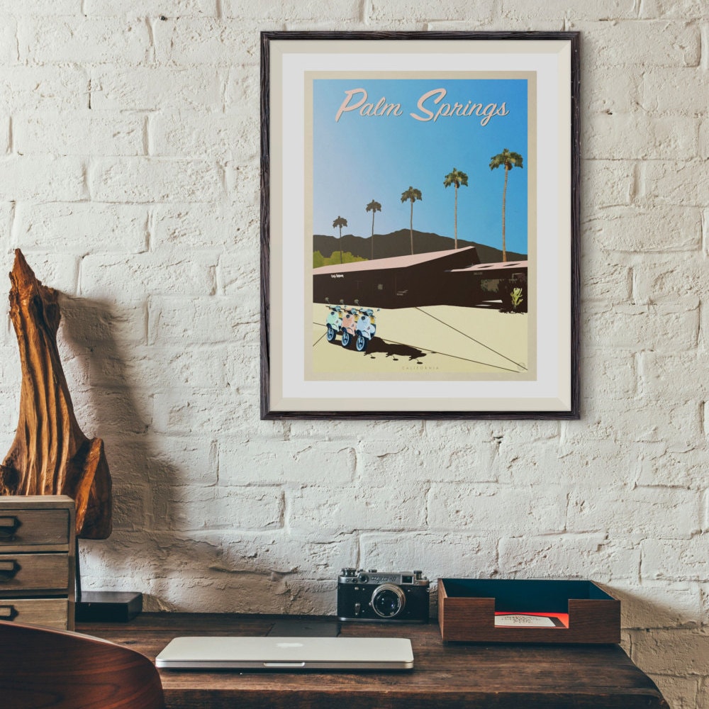 Decalcomania Viaggio Palm Springs Adesivo Vinile Vintage Per - Foto 9