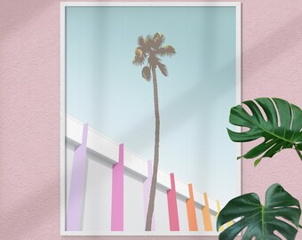 The Saguaro Palm Springs Poster | Palm Springs Hotel Wall Art | Mid Century Travel Poster | Palm Trees Art Print