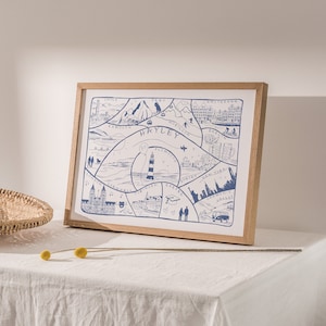 Impression personnalisée de carte du 30e anniversaire | Illustration de vos souvenirs préférés sur mesure | Cadeau d'anniversaire personnalisé | Cadeau 30e anniversaire