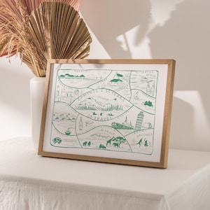 Impression personnalisée de carte du cinquantième anniversaire | Illustration de vos souvenirs préférés sur mesure | Cadeau d'anniversaire personnalisé | Cadeau 50e anniversaire