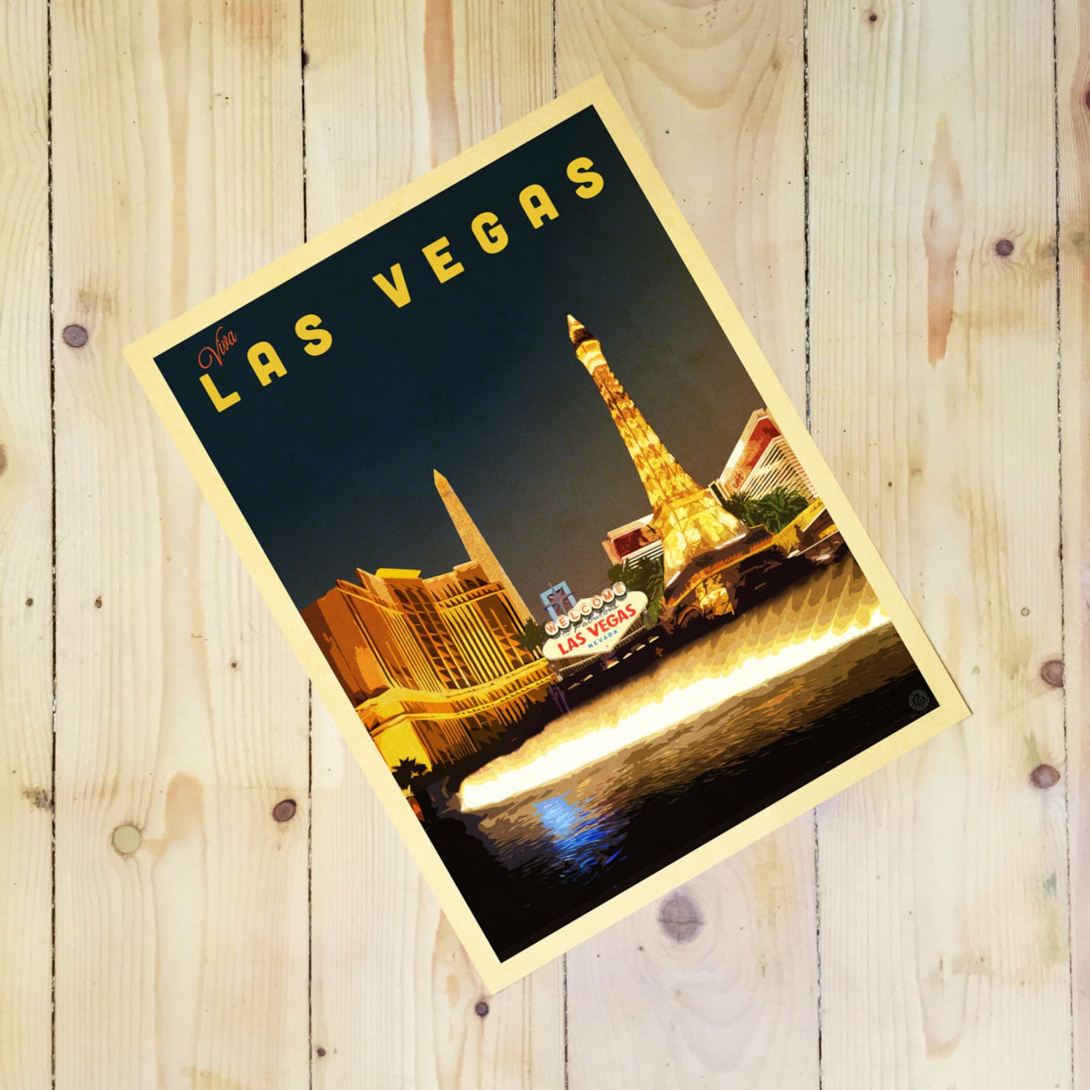 Las Vegas Travel Poster Personalised Las Vegas Travel Print Etsy UK
