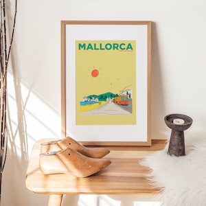 Mallorca Travel Poster: Port de Soller Art Print