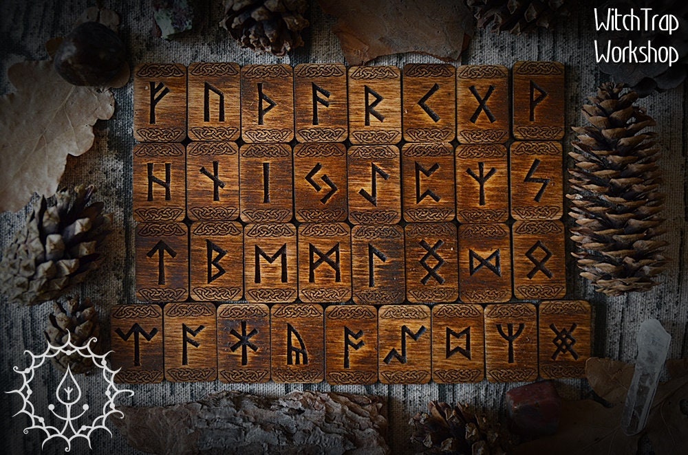 AngloSaxon wooden rune set Etsy