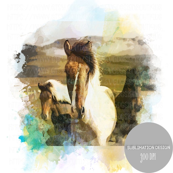 Download Horse Sublimation Designs Sublimation Designs Downloads Horses Etsy 3D SVG Files Ideas | SVG, Paper Crafts, SVG File