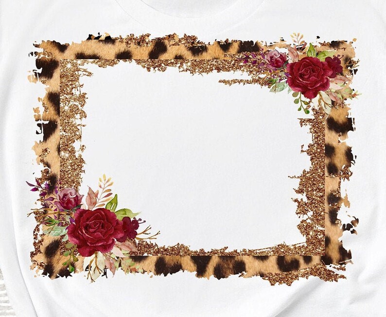Distressed Leopard Print Glitter Frame Cheetah Backsplash Etsy
