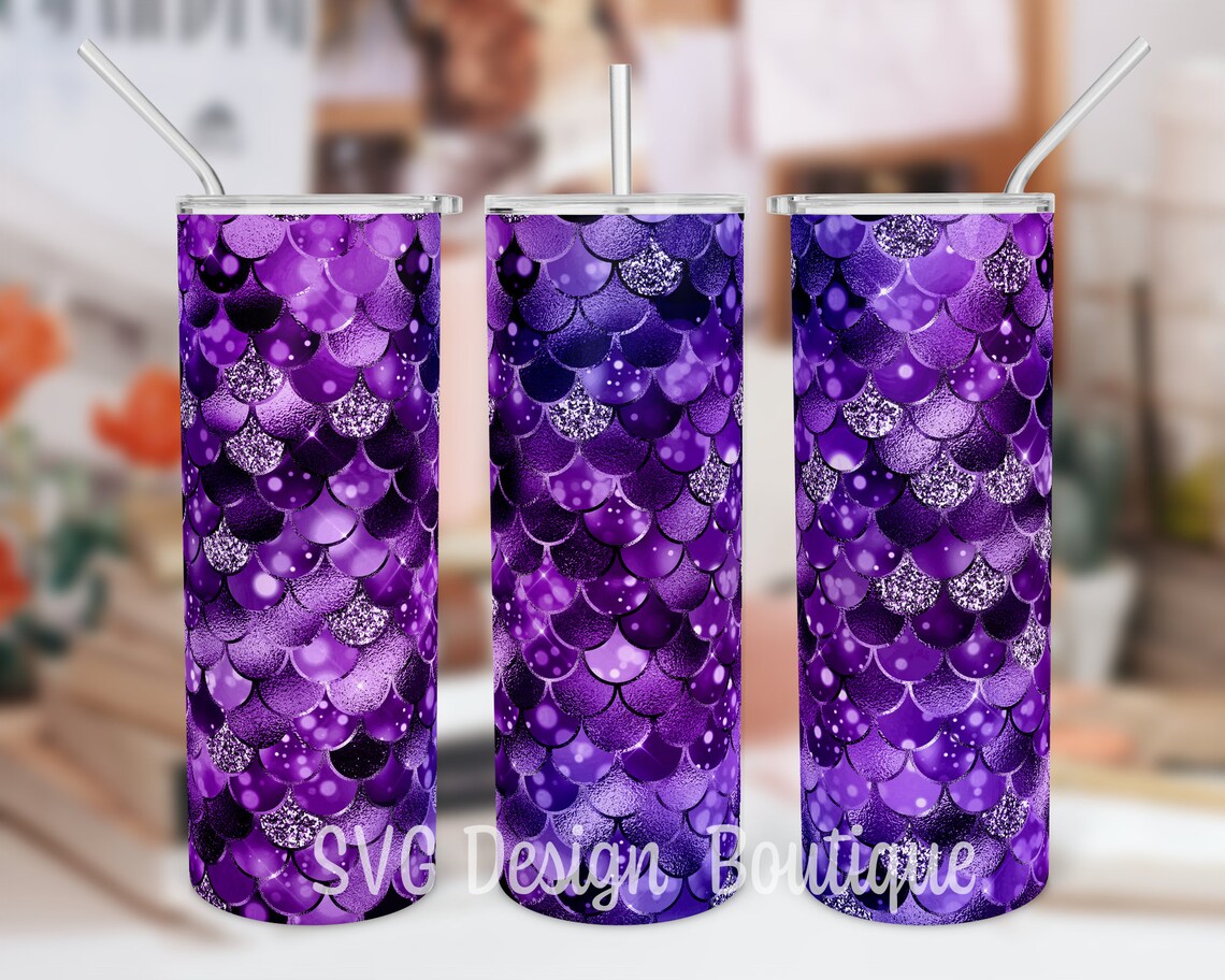 Purple 20 Oz Skinny Tumbler Wrap Purple Tumbler Download Etsy