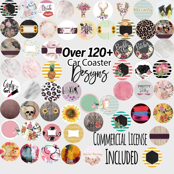 Download Car Coaster Png Bundle Car Coaster Template Bundle Car Coaster Etsy