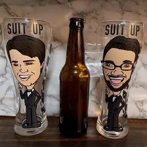 Suit Up! Personalized Caricatures: Hand-Painted Caricatures of Your Friends