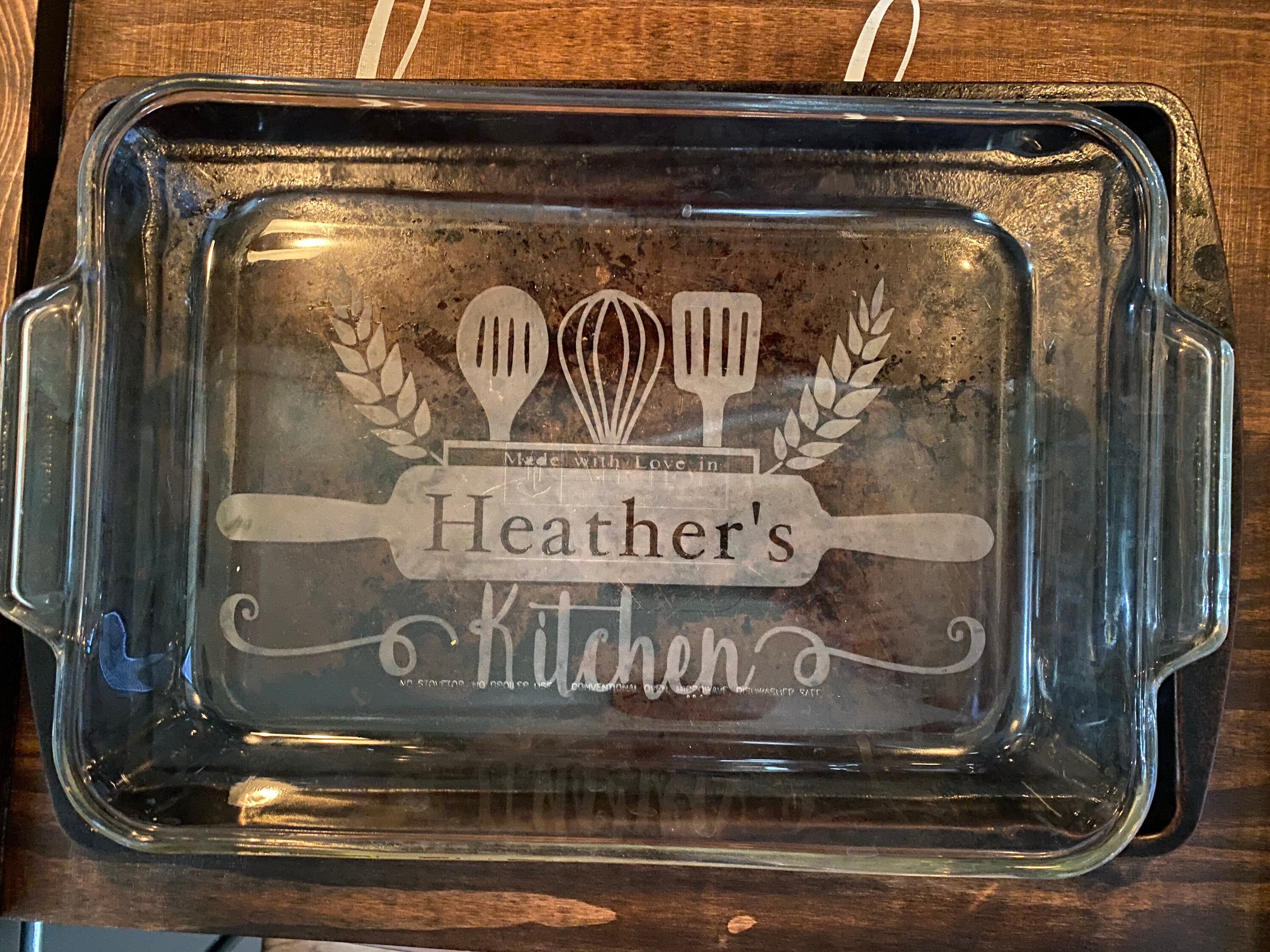 Made With Love Personalized Red Cake Pan - 9 x 13