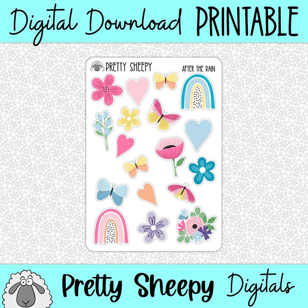 After the Rain Printable Stickers PNG Digital Download Stickers Print ...