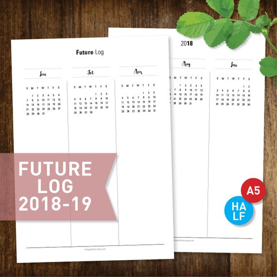 A5 Calendar Template 2018