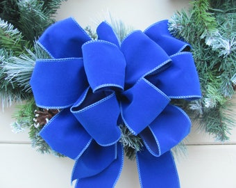 10 blue wreath bow blue velvet christmas bow blue christmas bow blue holiday bow hanukkah bow royal blue bow blue velvet bow - Blue Christmas Decor 10 blue wreath bow blue velvet christmas bow blue christmas bow blue holiday bow hanukkah bow royal blue bow blue velvet bow - Blue Christmas Decor