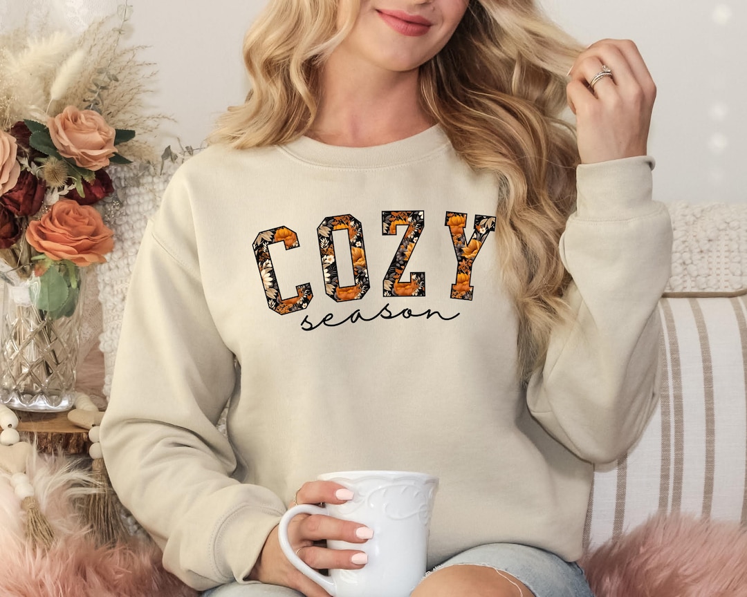 Cozy Season Sweatshirt Retro Fall Sweatshirt Get Cozy Sweater Womens ...