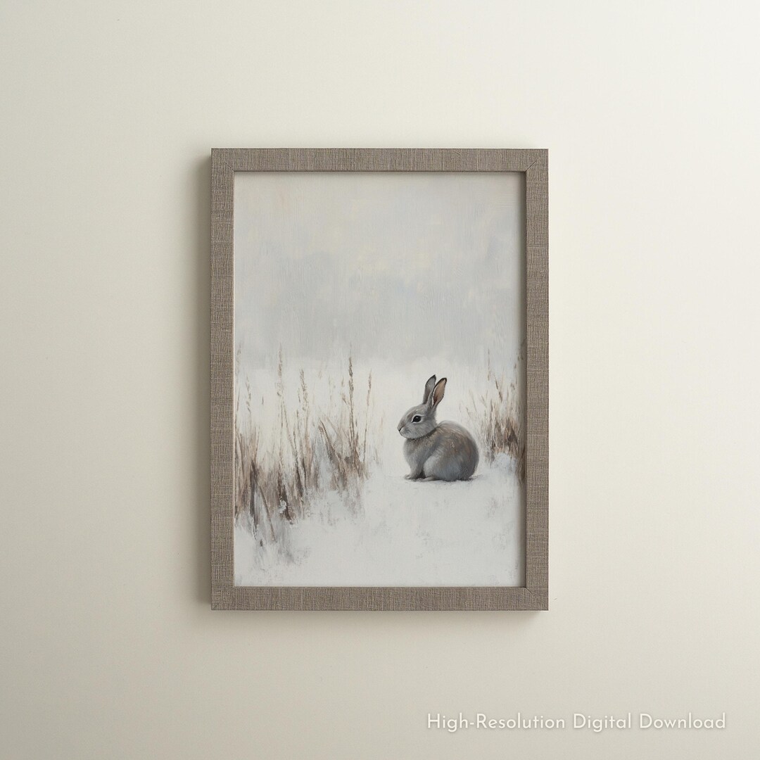 Quiet Winter Rabbit Digital Download - Etsy