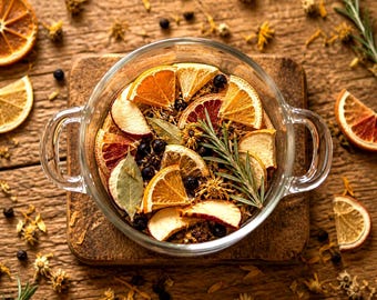 Simmer Pot Kits - Choose Your Scent -  Stovetop Potpourri - Cozy Home, Citrus Kitchen, Fresh Linen, Morning Garden Fragrance