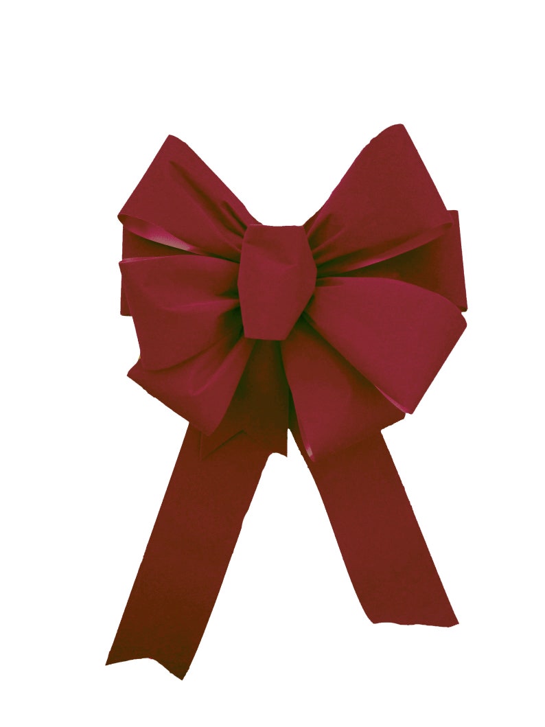 Burgundy Outdoor Christmas Bows 