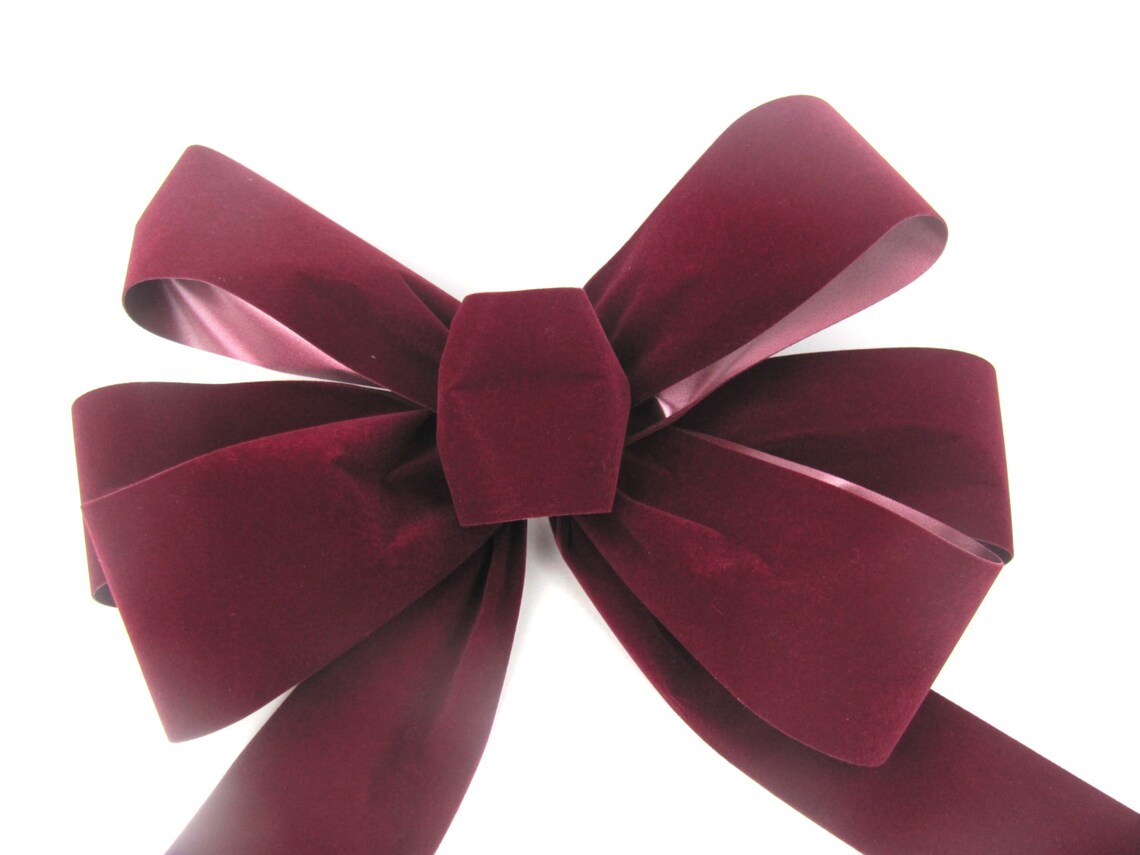 8 Christmas Wreath Bow Burgundy Outdoor Christmas Bow Etsy
