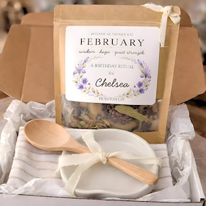 February Birthday Simmer Pot Blend – Personalized Simmering Potpourri - Birthday Intention Gift - Simmer Kit Gift Bundle Upgrade Available