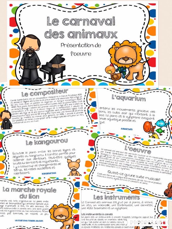 Le carnaval des animaux  Etsy Canada