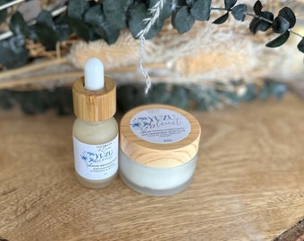 Yuzu & Cornflower Repairing and Antioxidant Serum and Cream - Hemp, Kukui and Marula Oil