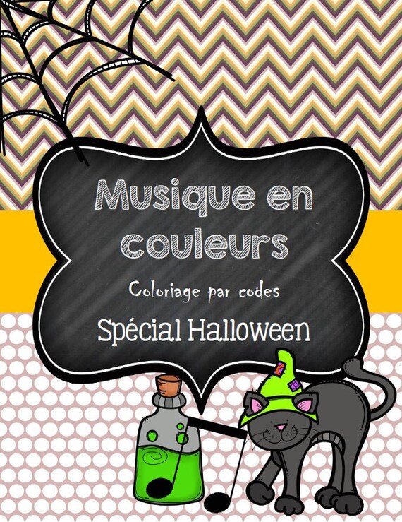 Musique En Couleur Codes De Coloriage Halloween Etsy Ireland