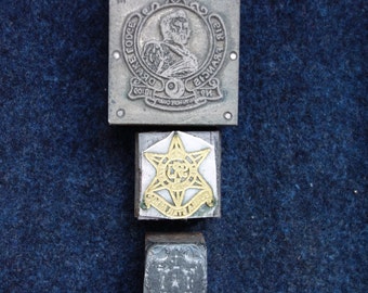Vintage Letterpress Blocks, Printing Blocks, Secret Society Printing Blocks