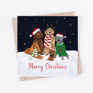 Dog Christmas Card, dog card, dog Christmas, Christmas dogs, from the dog, dog cards, dog Xmas card, dog gifts, dog lover cards
