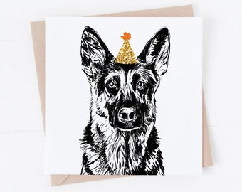 German Shepherd Birthday Card: Dog Lover Gift