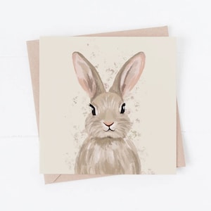 Bunny card, bunny gift, friend card, rabbit card, rabbit gift, bunny, bunny rabbit, bunny art, fun bunny
