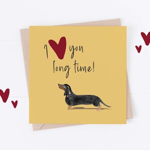 Jubiläumskarte, Dackel Liebe, Jubiläum Karte, Dackel, Hund, Dackel Valentinstag Karte, Dackel Karte, Dackel Karte