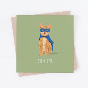 Katzenpapa Karte, Katzenpapa Karte, Super Papa, Super Papa Karte, Katzenkarten, Vatertag, Vatertagskarte, bester Katzenpapa, von der Katze
