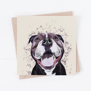 Staffy Hundekarte, Spaß Staffy Karte, Staffie Karte, Staffordshire Bullterrier, vom Hund, Hundekarten, lustige Hundekarte, cooler Hund, Staffy Geschenk