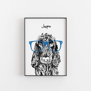 Cocker Spaniel Dog Print, Cocker Spaniel art, dog prints, dog gifts, cocker spaniels, the dog lover, dog gifts, dog portrait, personalised