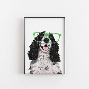 Springer Spaniel Print, Springer Spaniel gift, Springer Spaniel, Springer Spaniel wall art, spaniel, personalised dog art,