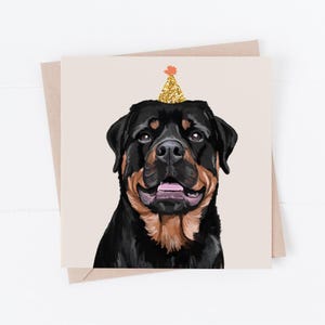 Hund Geburtstagskarte, Rottweiler Karte, Rottweiler Geburtstagskarte, Rottweiler, vom Hund, Hundekarten, Rottweiler Geschenk, Geschenke für Hundeliebhaber