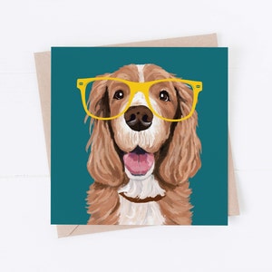 Dog Birthday Card, cocker spaniel card, cocker spaniel birthday card, cocker spaniel, from the dog, dog cards