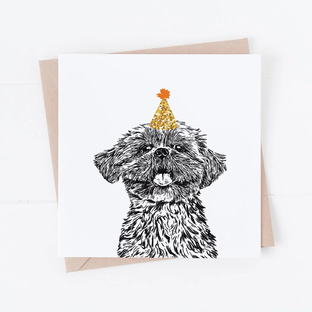 Fun Shih Tzu Birthday Card: Dog Lover Gift - Etsy UK