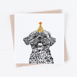 Shih Tzu Karte, Spaß Shih Tzu Karte, vom Hund, Hundekarten, Shih Tzu Geburtstagskarte, Shih Tzu Geschenk, Shih Tzu Geburtstag, Spaßhund Karte, Shih Tzu
